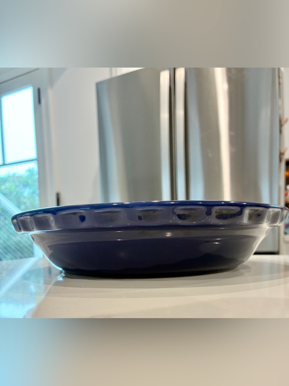 Chantal Heavyweight Handcrafted Deep-Dish Ceramic Pie / Baking Dish (Blue)